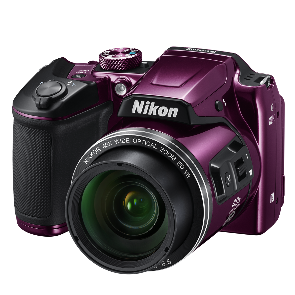 Nikon COOLPIX B500 | Fotocamera bridge digitale | Prugna, rosso e nero